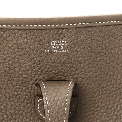 Hermes Taurillon Clemence Evelyne III PM Etoupe 6 of 10