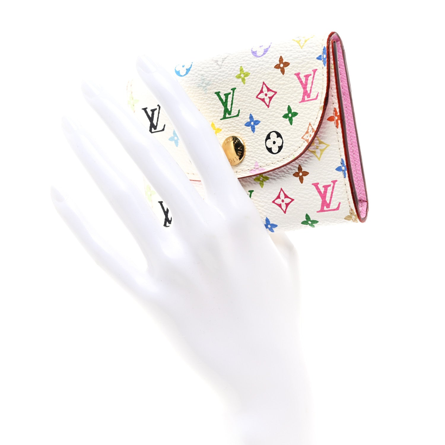 Louis Vuitton Monogram Multicolor Business Card Holder White Litchi 2 of 6
