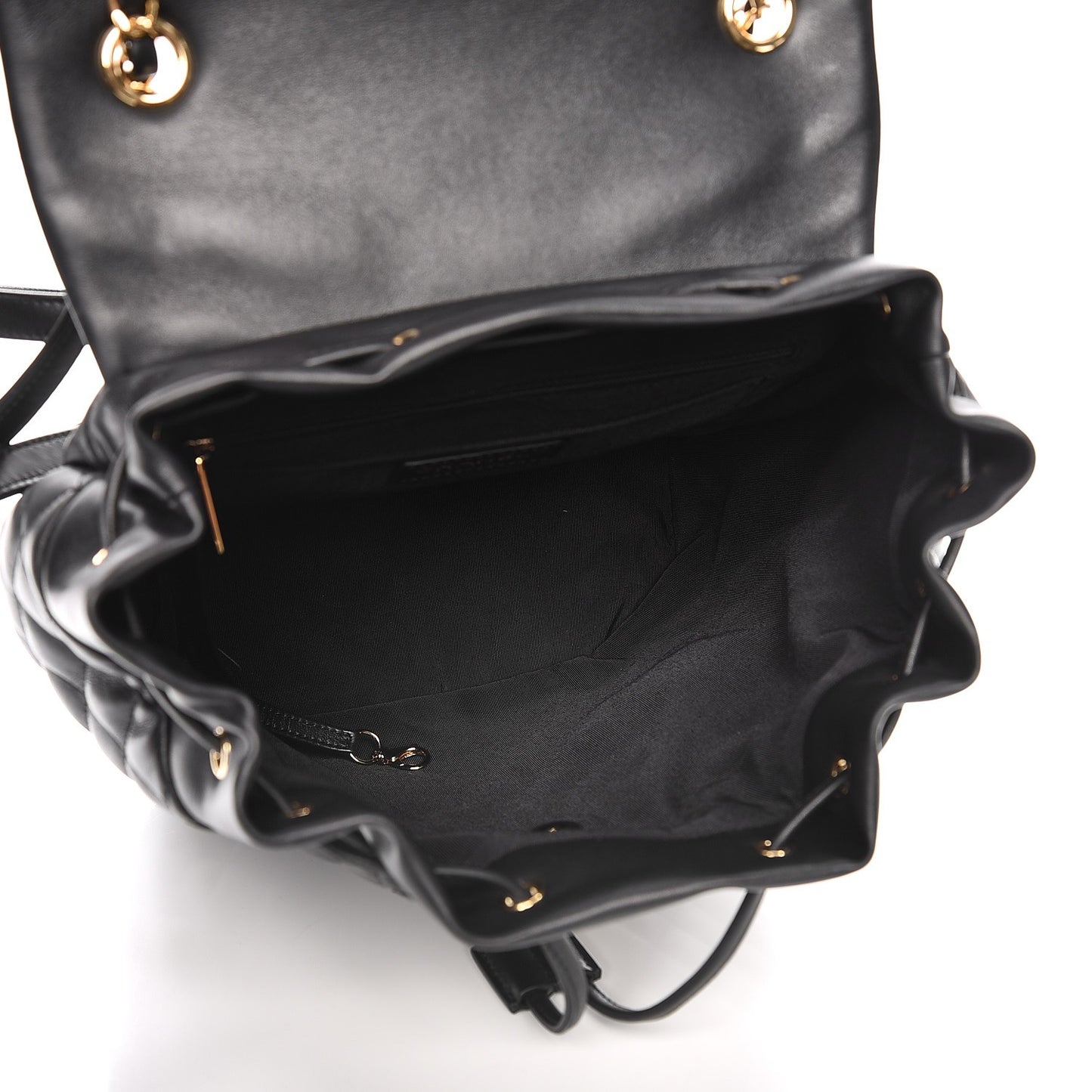 Calfskin Quilted Large Urban Spirit Backpack Black