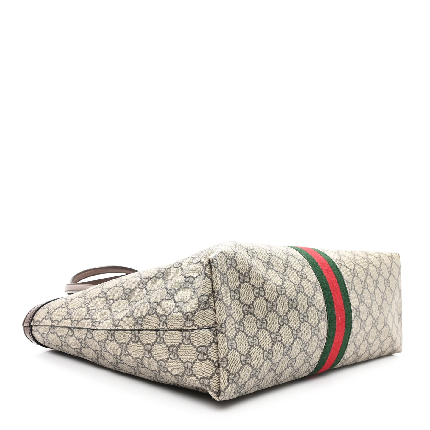 GG Supreme Monogram Medium Ophidia Shopping Tote Brown