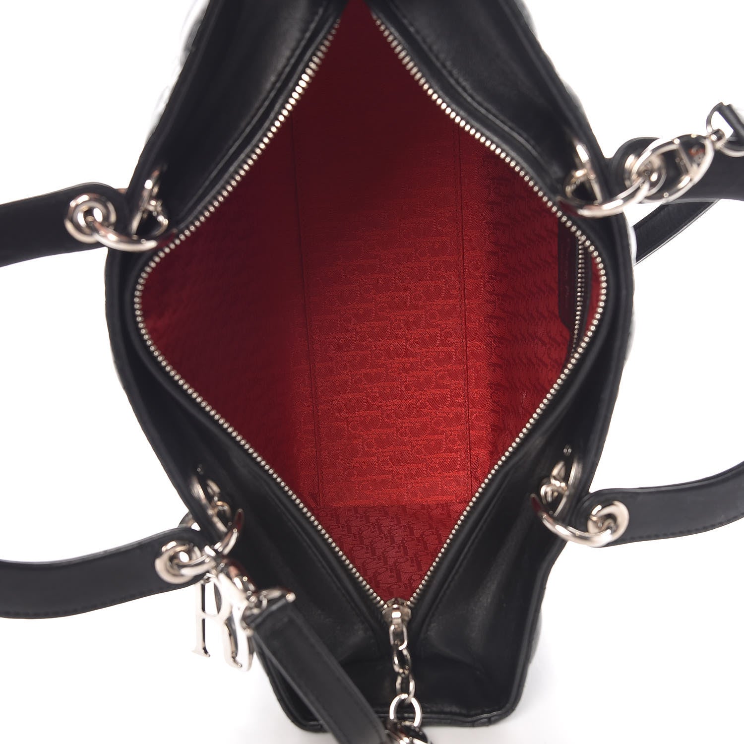 Christian Dior Lambskin Cannage Large Lady Dior Black 5 of 12
