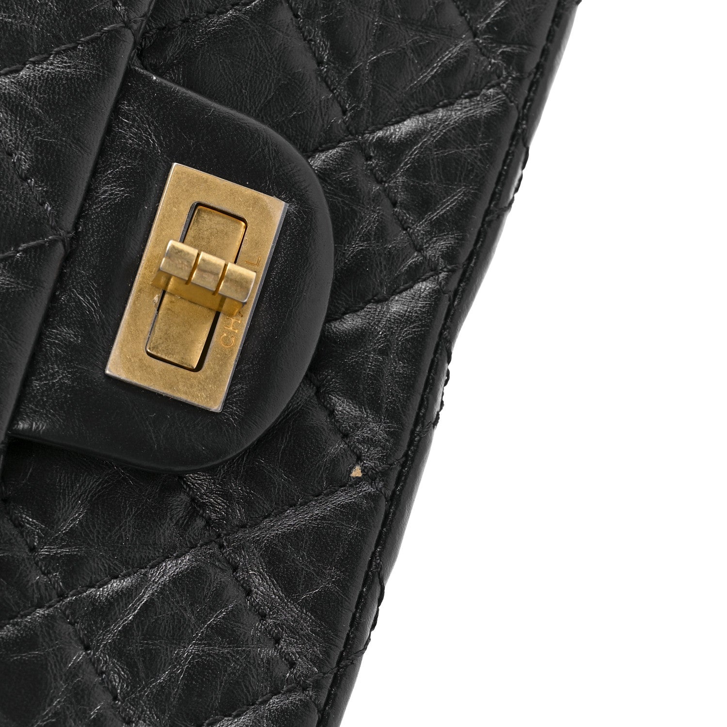 Chanel Aged Calfskin Quilted 2.55 Reissue Mini Flap Black 13 of 13