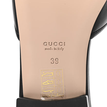 Gucci Nappa Horsebit Flat Slide Sandals 39 Black 6 of 7
