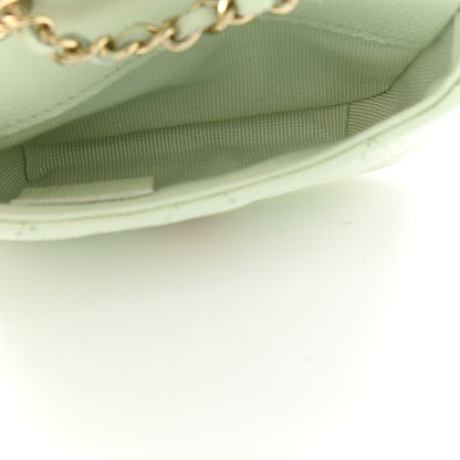 Chanel Caviar Quilted Mini Chain Belt Bag Light Green 5 of 10