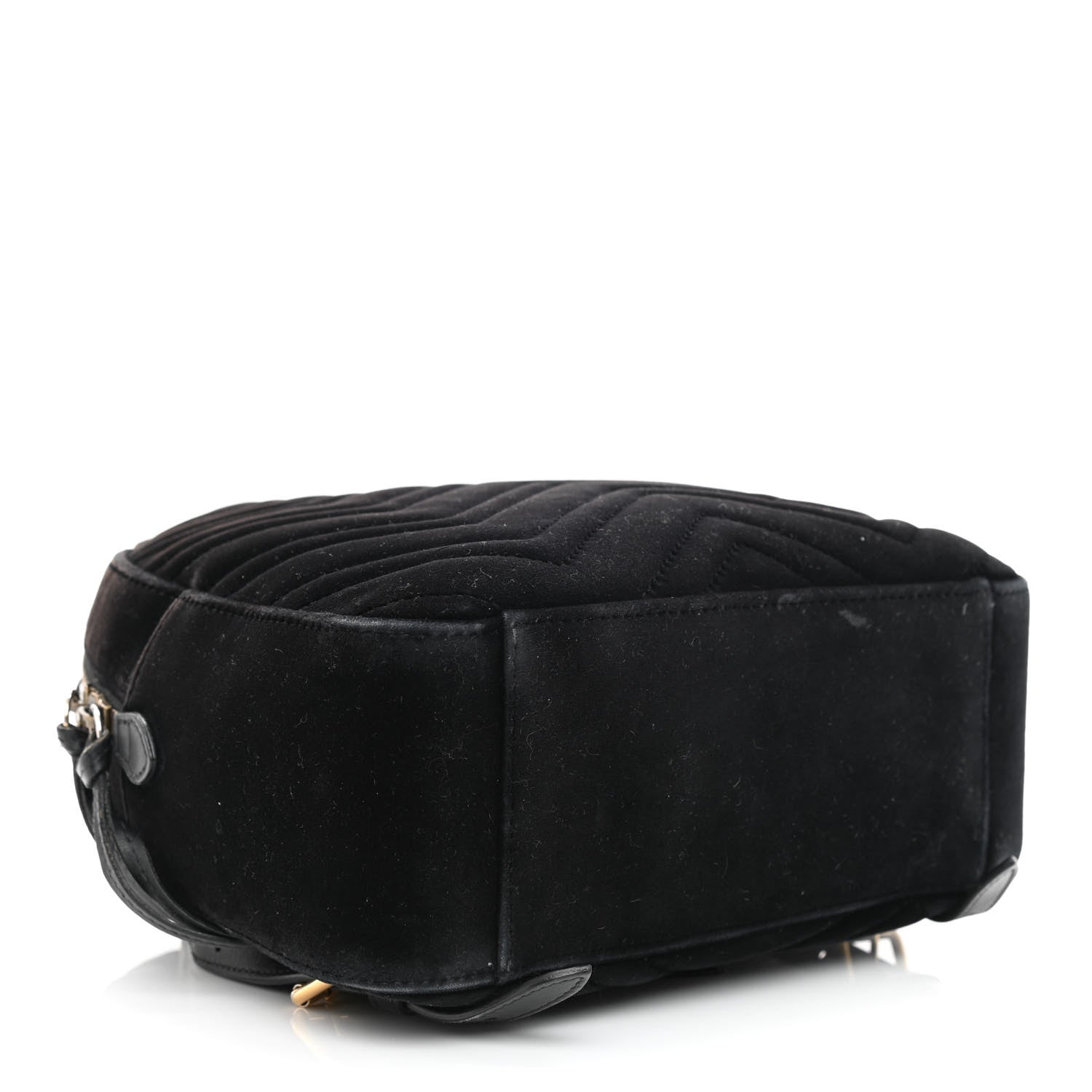 Gucci Velvet Matelasse GG Marmont Dome Backpack Black 4 of 20
