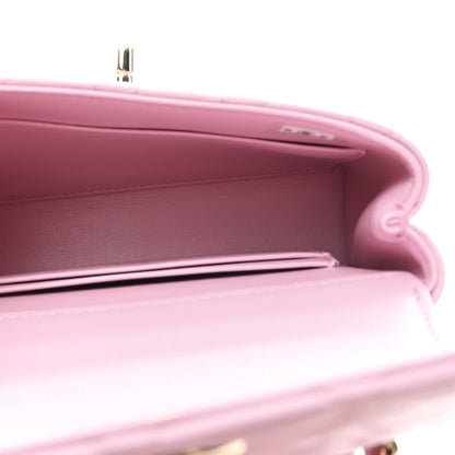 Chanel Caviar Quilted Coco Handle Clutch With Chain Pink 5 of 11