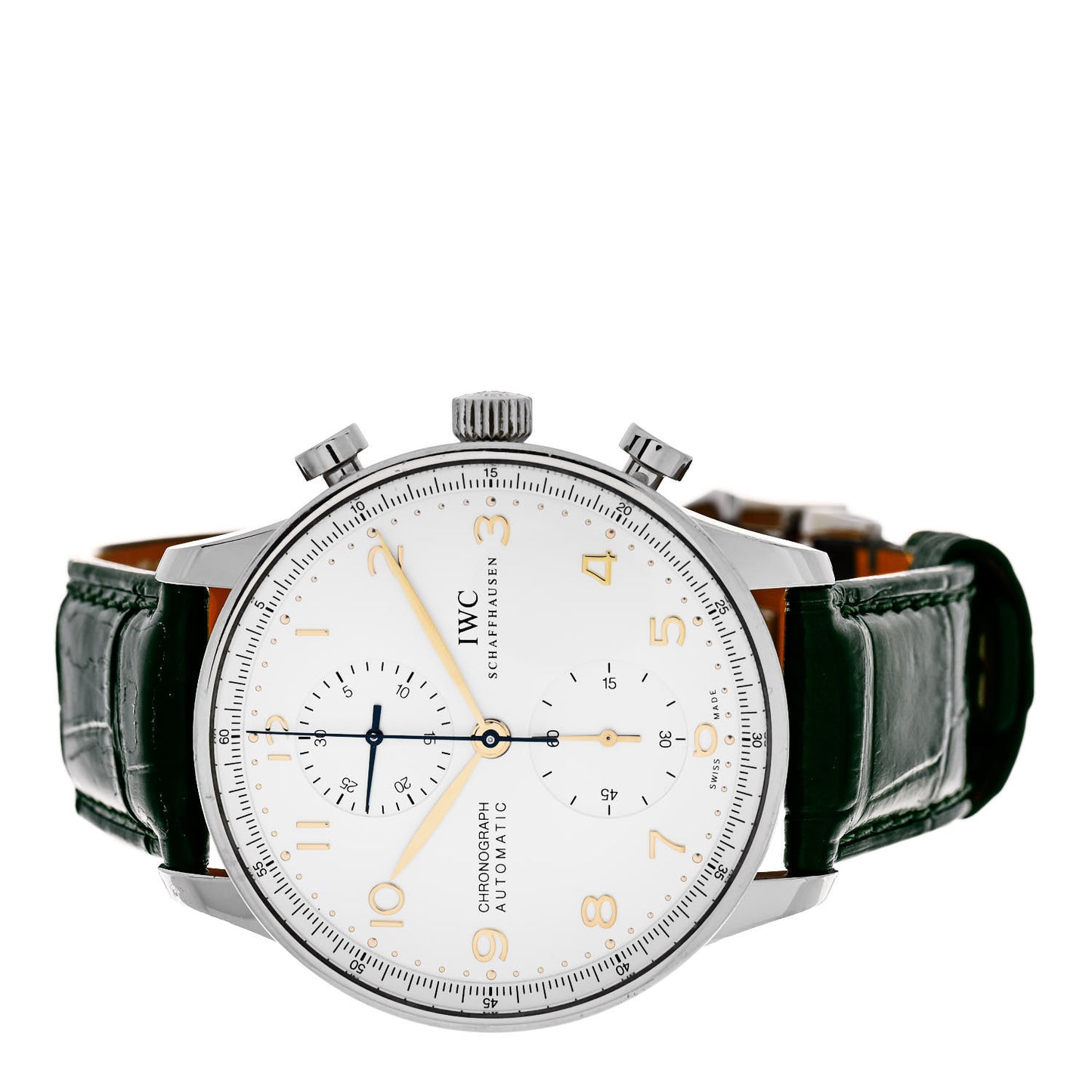 Stainless Steel Alligator 41mm Portugieser Chronograph Automatic Watch IW371604