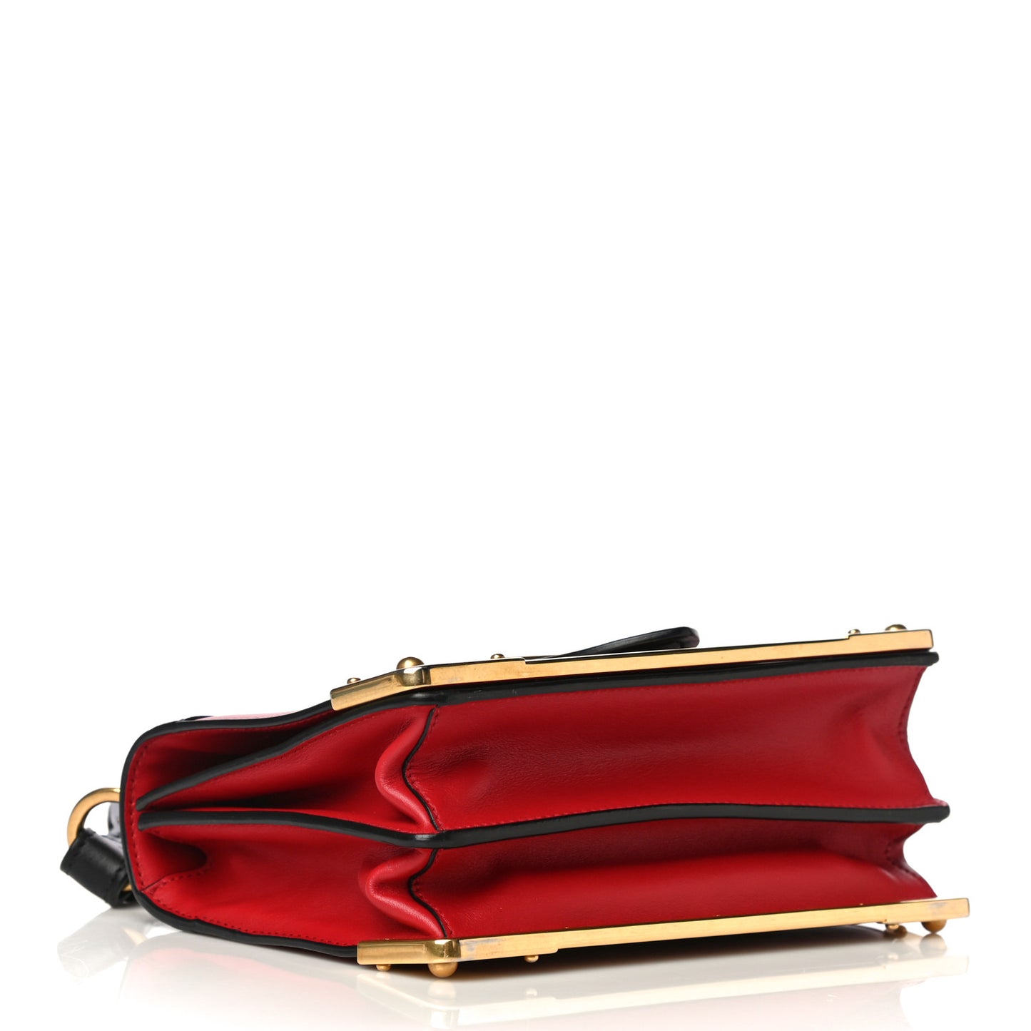 City Calfskin Saffiano Cahier Bag Fuoco Black