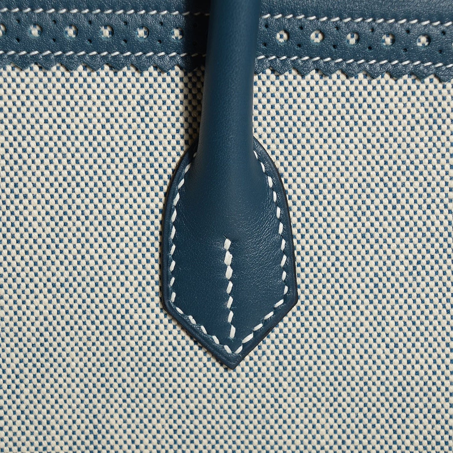 Swift Toile Ghillies Birkin 40 Bleu De Prusse