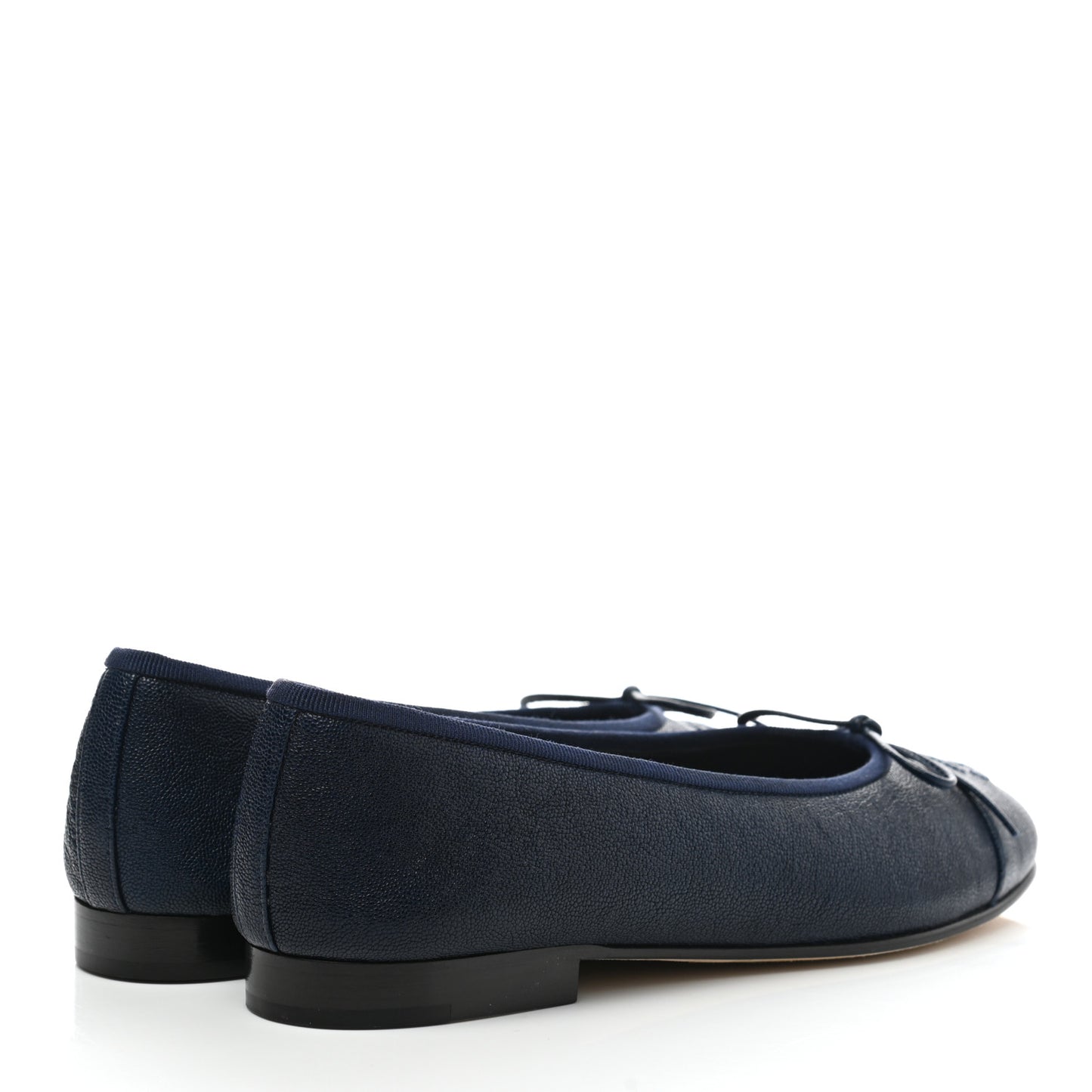 Caviar CC Cap Toe Ballerina Flats 36.5 Navy Blue