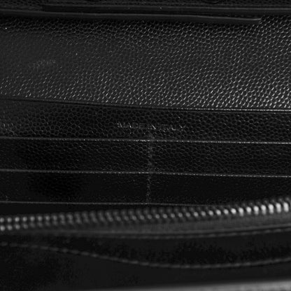 Saint Laurent Grain De Poudre Monogram Chain Wallet Black 7 of 8