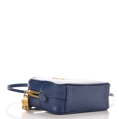 Prada Saffiano Mini Camera Crossbody Bag Bleuette 4 of 9