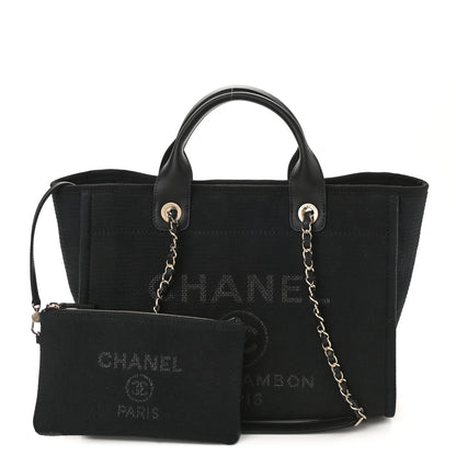 Chanel Mixed Fibers Small Deauville Tote Black 1 of 11