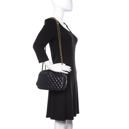 Chanel Lambskin Quilted Camera Case Navy Blue 2 of 13