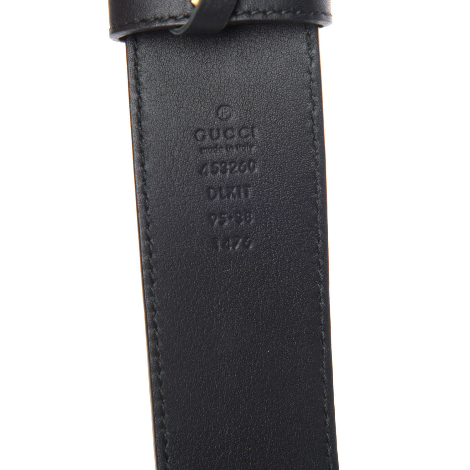 Gucci Moon Calfskin Pearl Double G 40mm Belt 95 38 Black Cream 4 of 6
