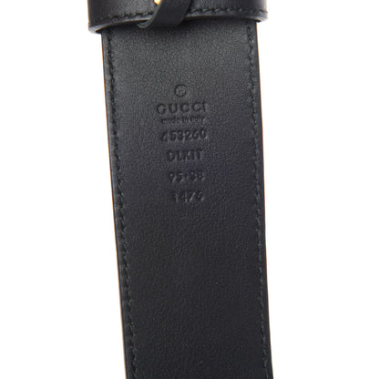 Gucci Moon Calfskin Pearl Double G 40mm Belt 95 38 Black Cream 4 of 6