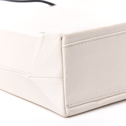 Balenciaga Calfskin Logo Small Shopping Tote White 11 of 12