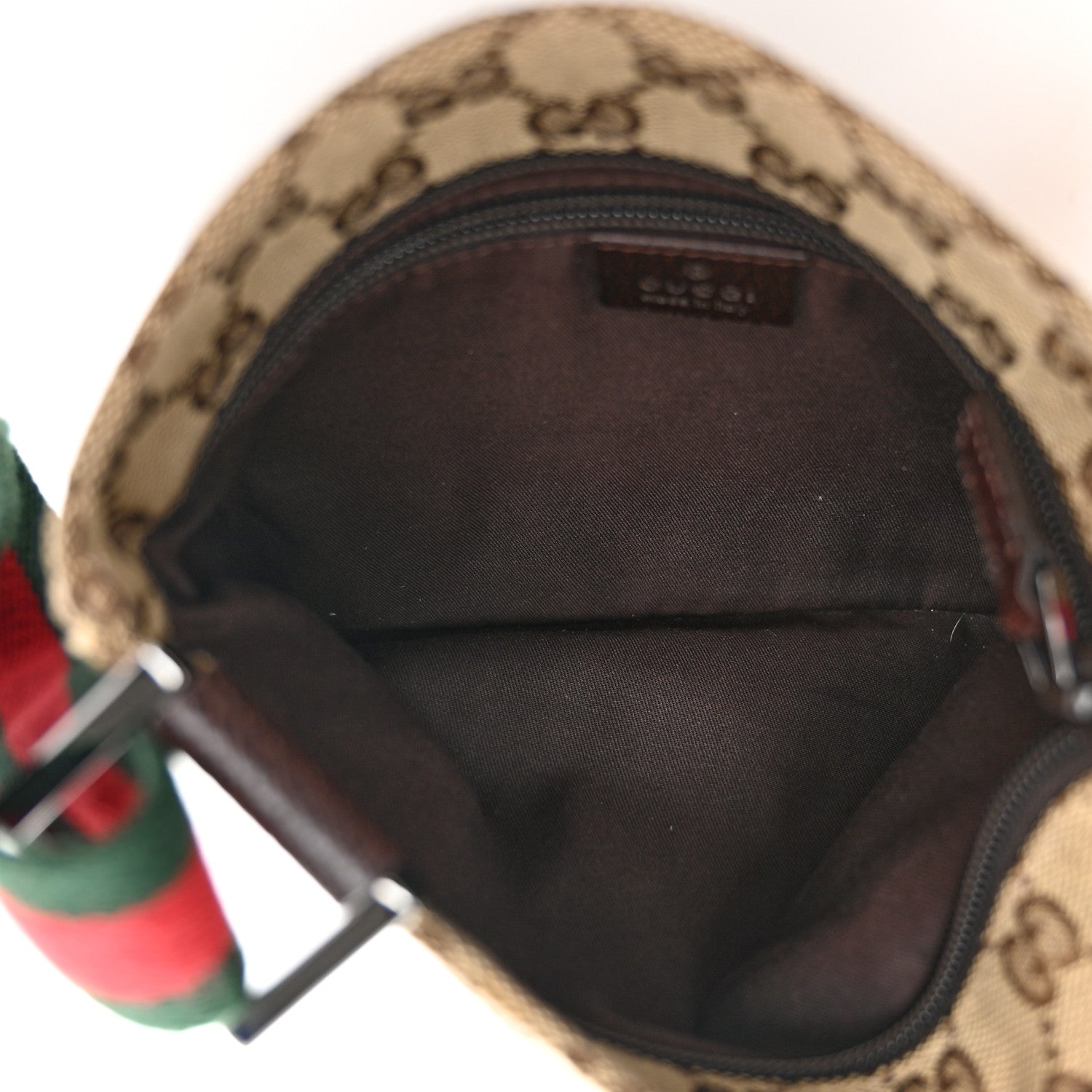 Gucci Monogram Web Small Flat Messenger Bag Brown 5 of 10