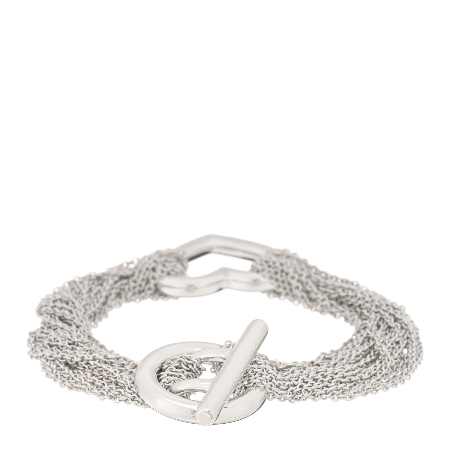 Tiffany Sterling Silver Open Heart Multi Strand Bracelet 2 of 4
