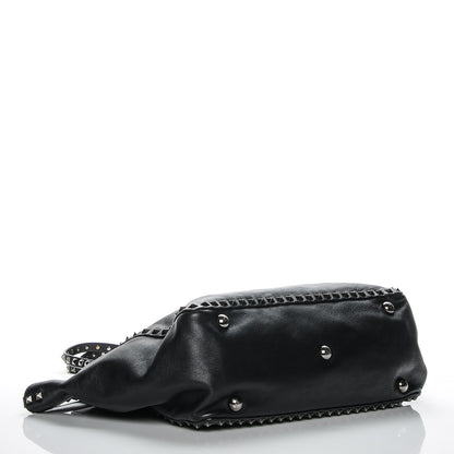 Valentino Garavani Vitello Medium Rockstud Tote Black 4 of 8