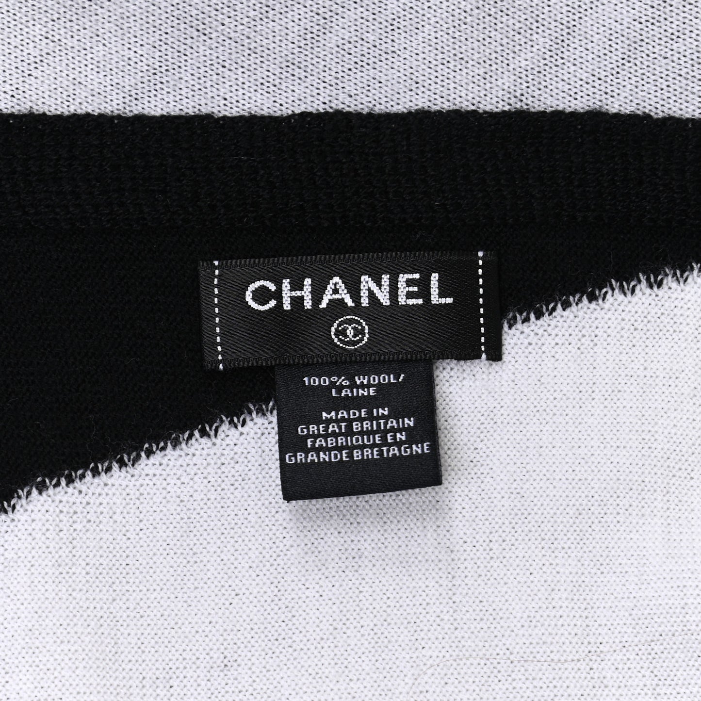 Wool CC Logo Stole Black