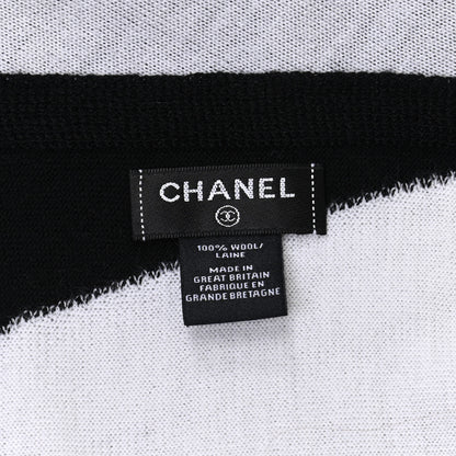 Chanel Wool CC Logo Stole Black 4 of 4
