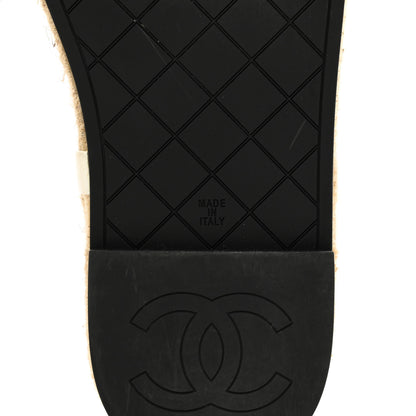Chanel Lambskin Chain CC Thong Espadrille Sandals 36 White 6 of 11