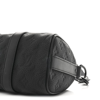 Louis Vuitton Monogram Taurillon Keepall Bandouliere 25 Black Black 9 of 9