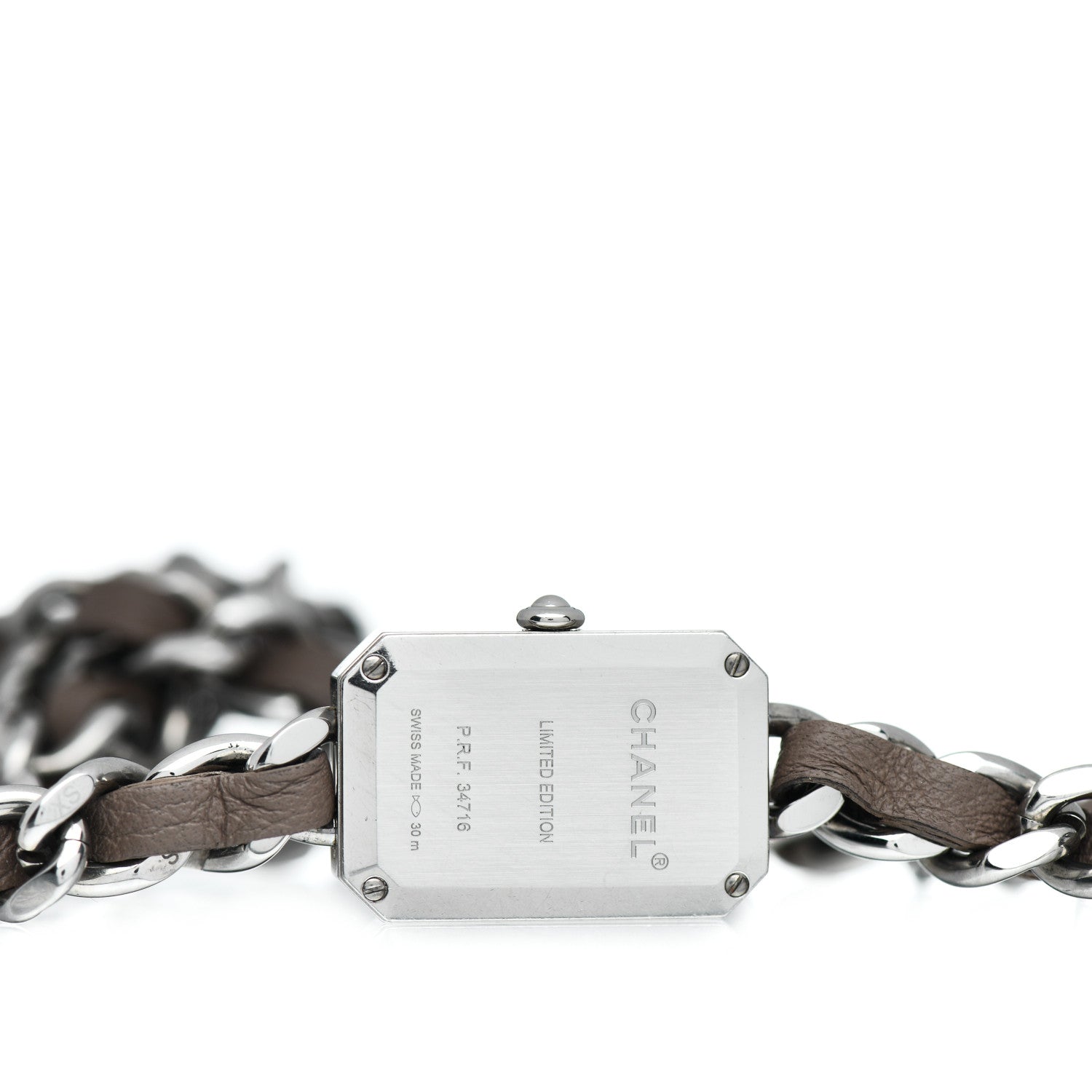 Chanel Stainless Steel Lambskin 16mm Premiere Rock Triple Row Quartz Watch Grey 4 of 4