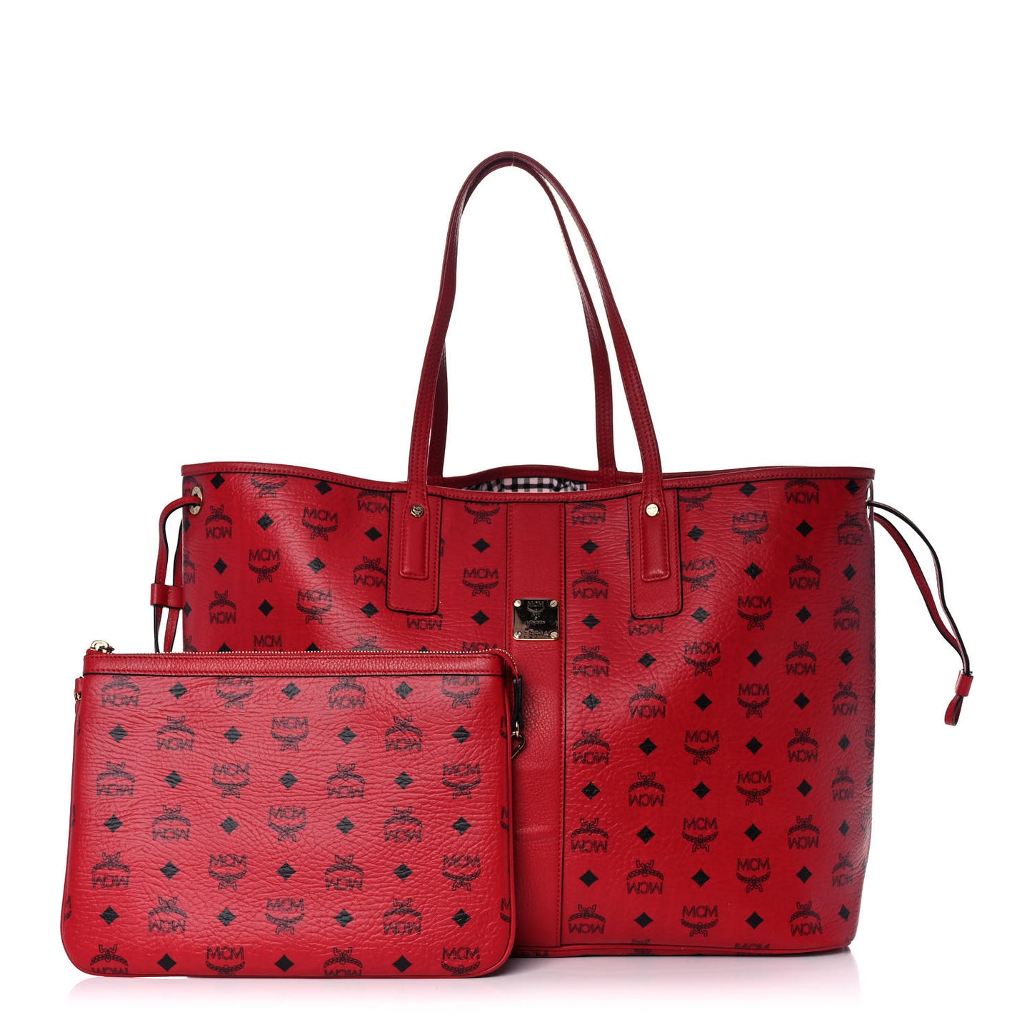 Visetos Large Liz Reversible Shopper Tote Ruby Red