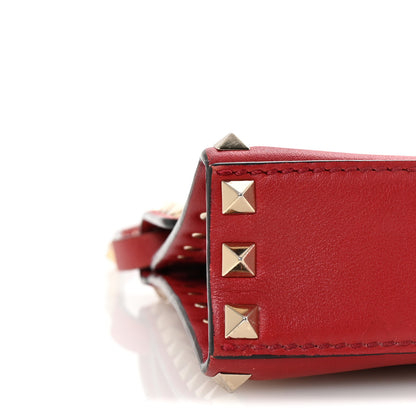Valentino Garavani Vitello Medium Rockstud Flip Lock Crossbody Bag Rosso Valentino 8 of 9