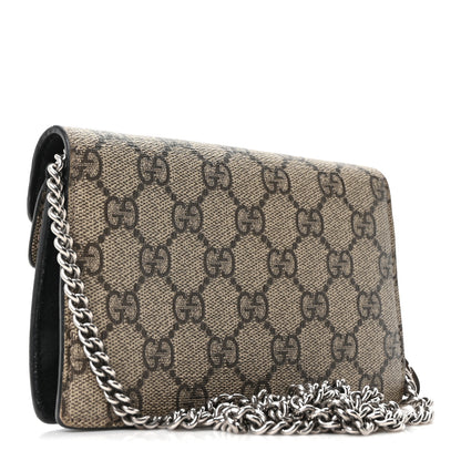Gucci GG Supreme Monogram Super Mini Dionysus Shoulder Bag Black 3 of 9