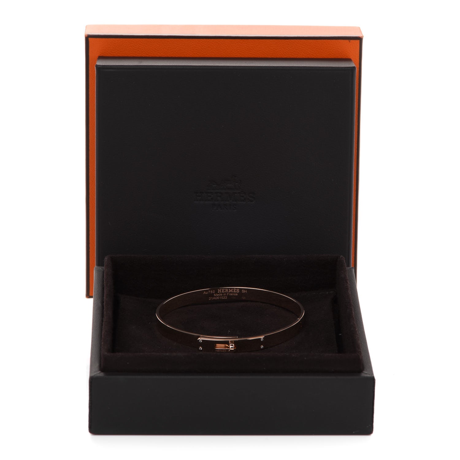 Hermes 18K Rose Gold Diamond PM Kelly Bracelet SH 6 of 6