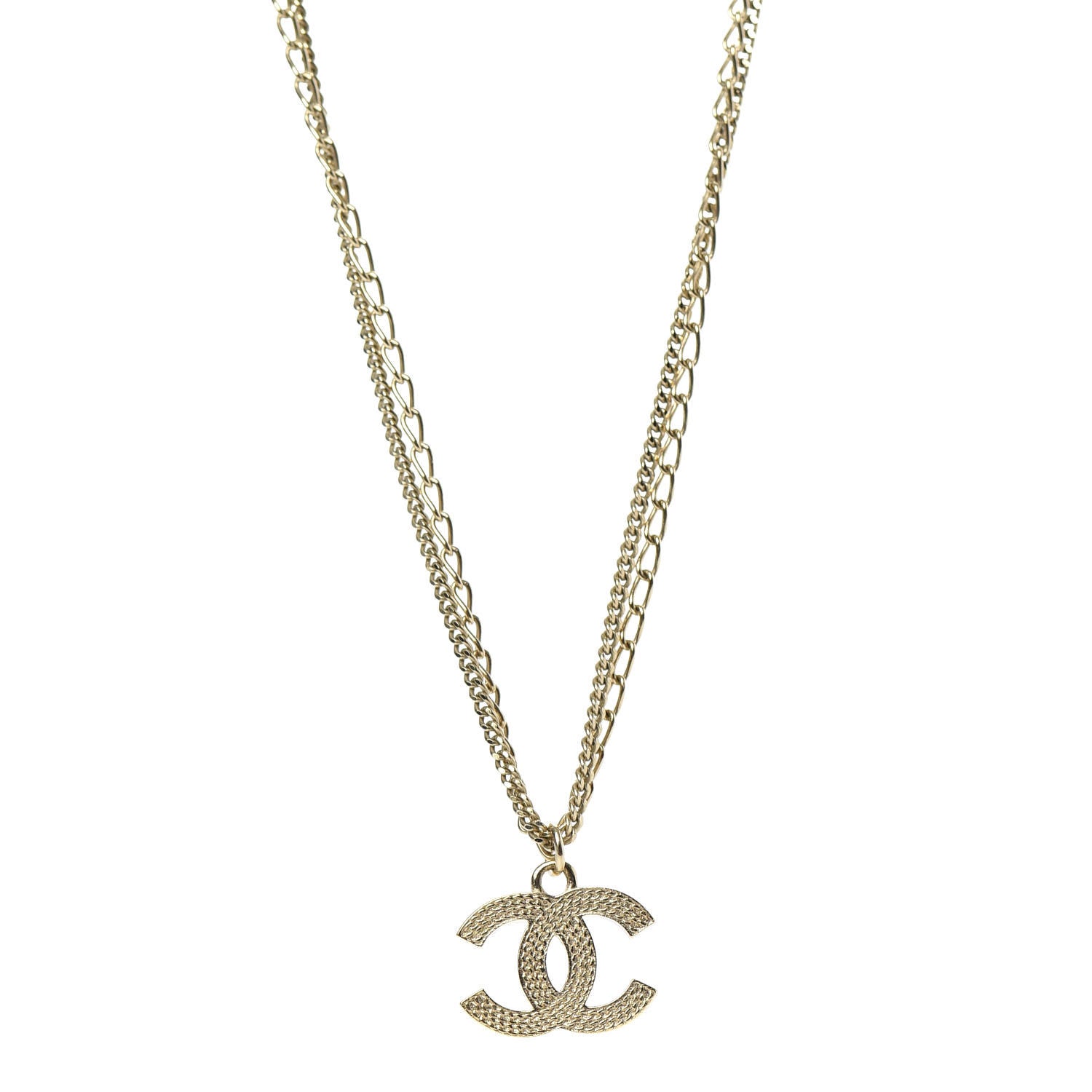 Chanel Double Chain CC Necklace Gold 1 of 5