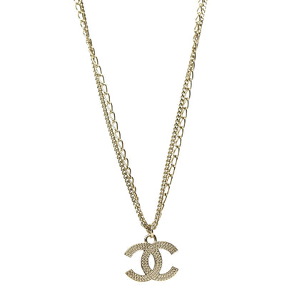 Chanel Double Chain CC Necklace Gold 1 of 5