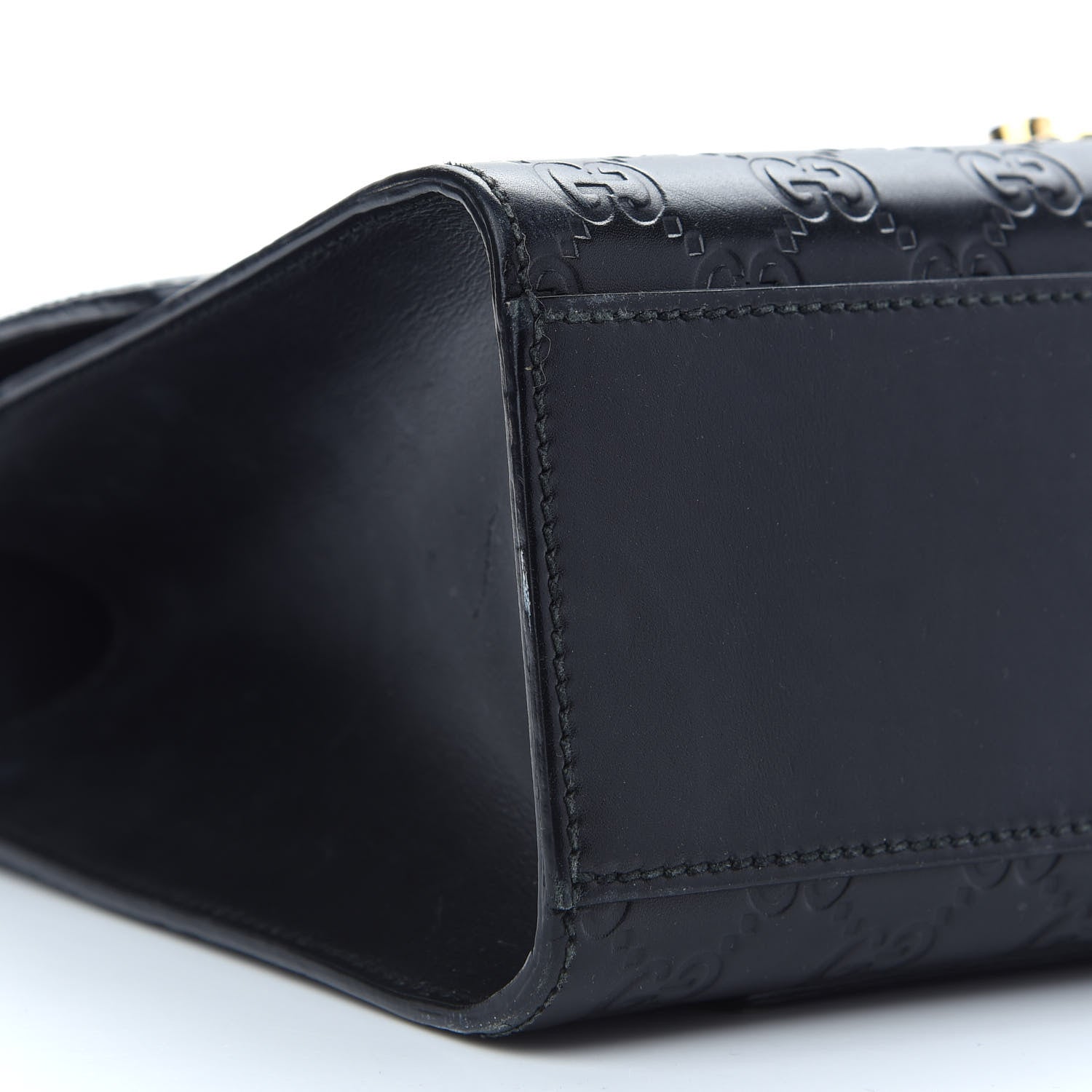 Gucci Guccissima Medium Padlock Shoulder Bag Black 8 of 12