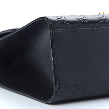 Gucci Guccissima Medium Padlock Shoulder Bag Black 8 of 12
