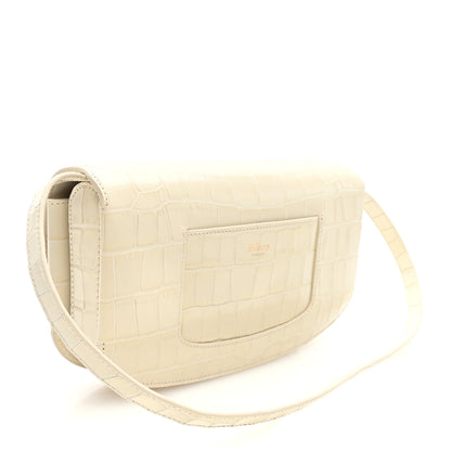 Mulberry Shiny Calfskin Crocodile Print East West Pimlico Satchel Eggshell 3 of 9