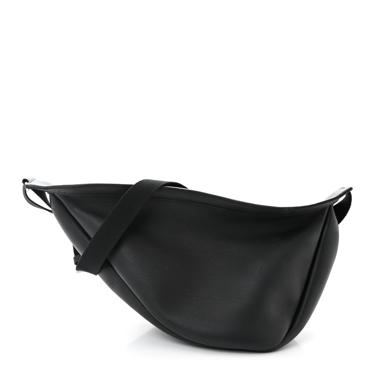 The Row Grained Calfskin Large Slouchy Banana Bag Black 1 of 9