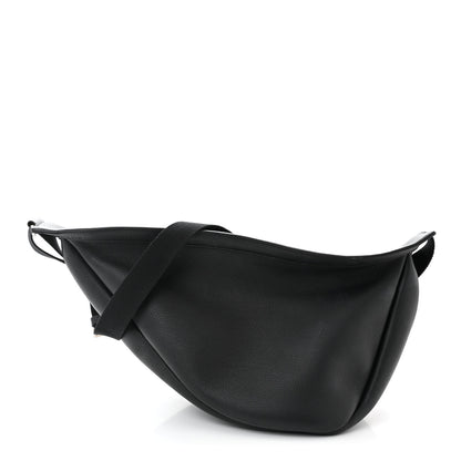 The Row Grained Calfskin Large Slouchy Banana Bag Black 1 of 9