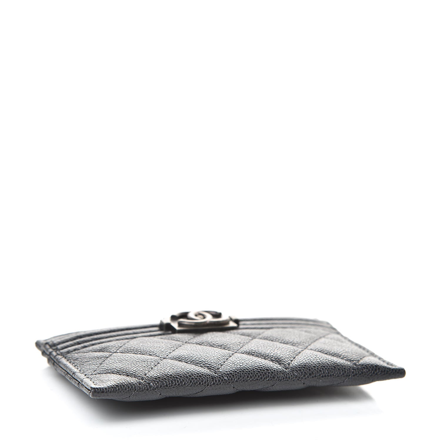 Chanel Caviar Quilted Boy Card Holder Charcoal 4 of 9