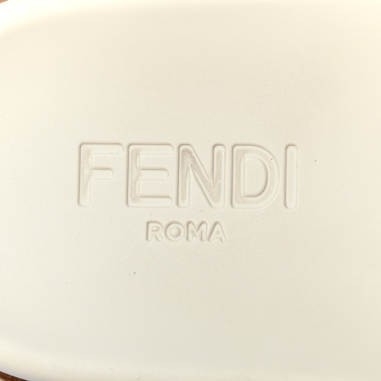 Fendi Rubber Raised Logo Slide Sandals 8 Panna 7 of 10