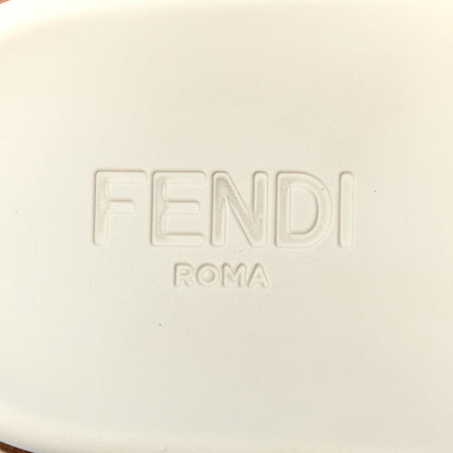Fendi Rubber Raised Logo Slide Sandals 8 Panna 7 of 10