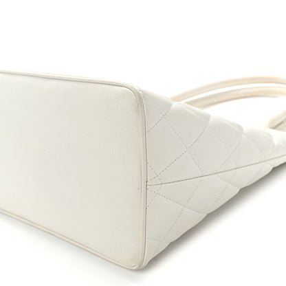 Chanel Caviar Quilted Medallion Tote White 11 of 12