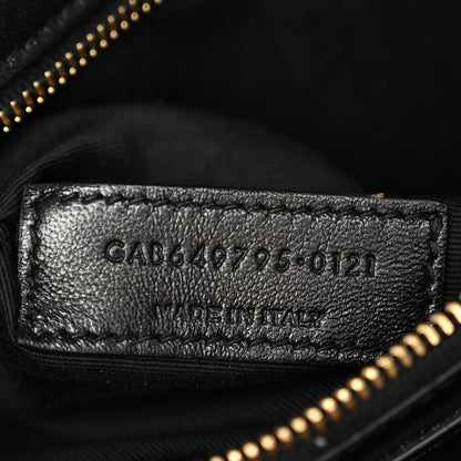 Saint Laurent Smooth Calfskin Le Maillon Satchel Black 7 of 12