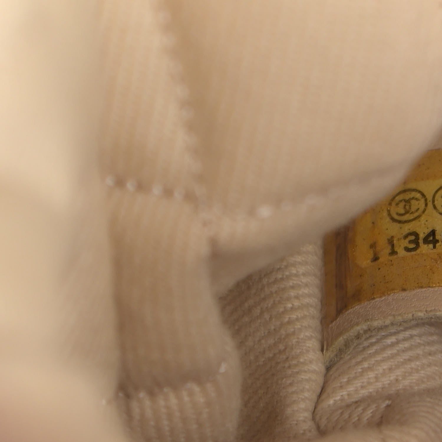 Chanel Satin Caviar CC Drawstring Bag Beige 7 of 17