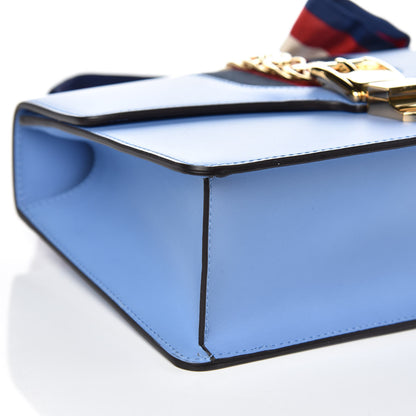 Gucci Calfskin Small Sylvie Shoulder Bag Clear Sky Blue 9 of 10
