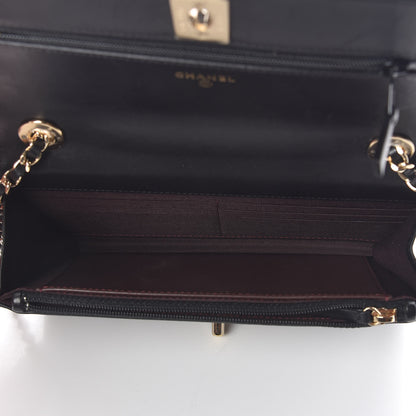 Chanel Lambskin Quilted Trendy CC Wallet On Chain WOC Black 5 of 12