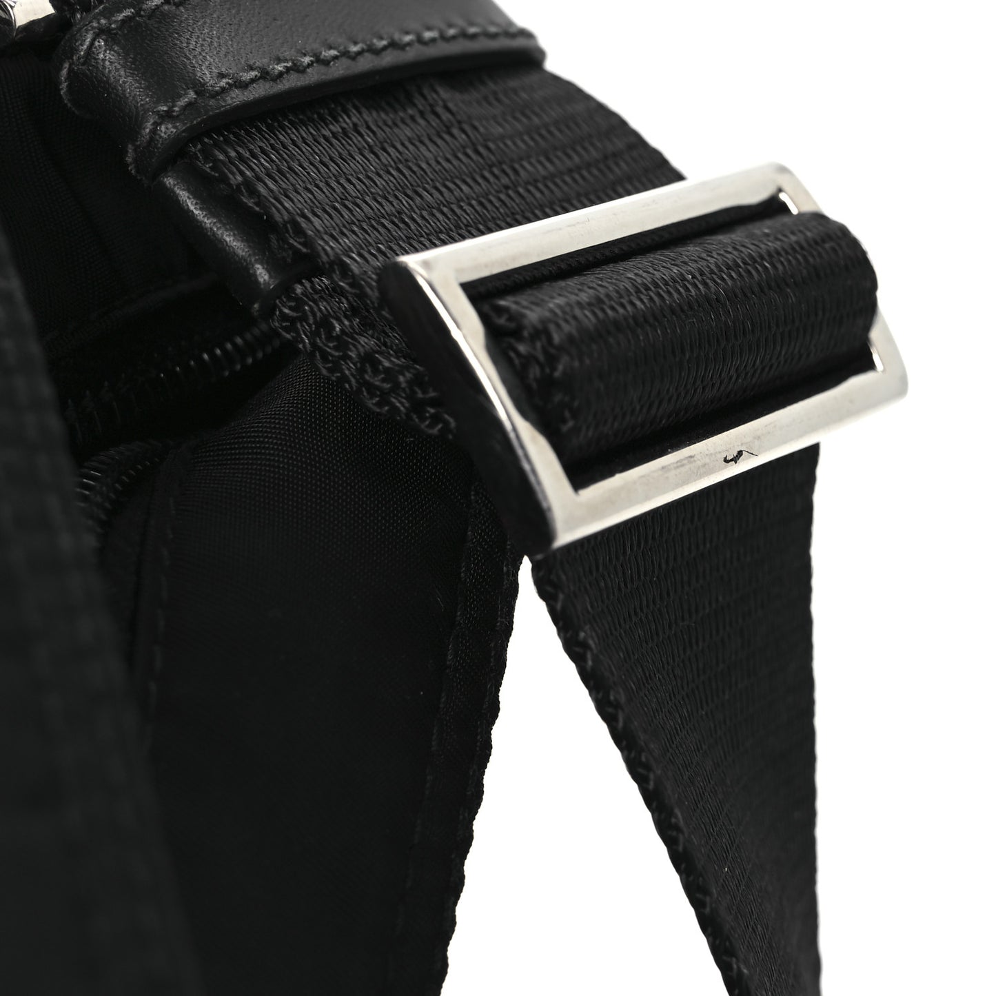 Nylon Vela Flat Messenger Bag Black