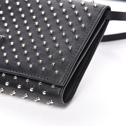 Alexander McQueen Calfskin Studded Insignia Pouch Black 9 of 13